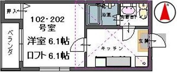 ロフトハウス長町の物件間取画像
